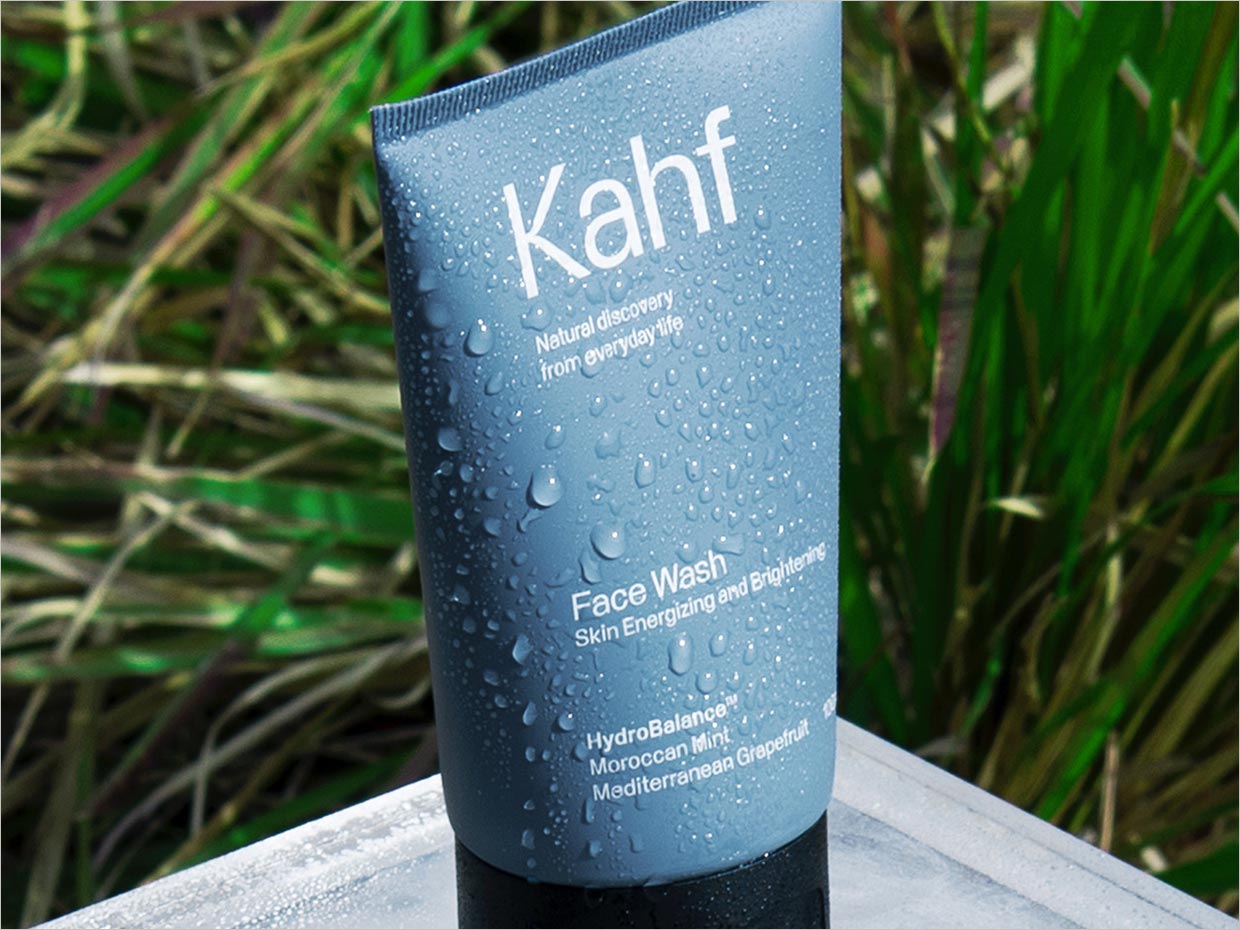 簡約的印度尼西亞Kahf男士護理化妝品包裝設(shè)計