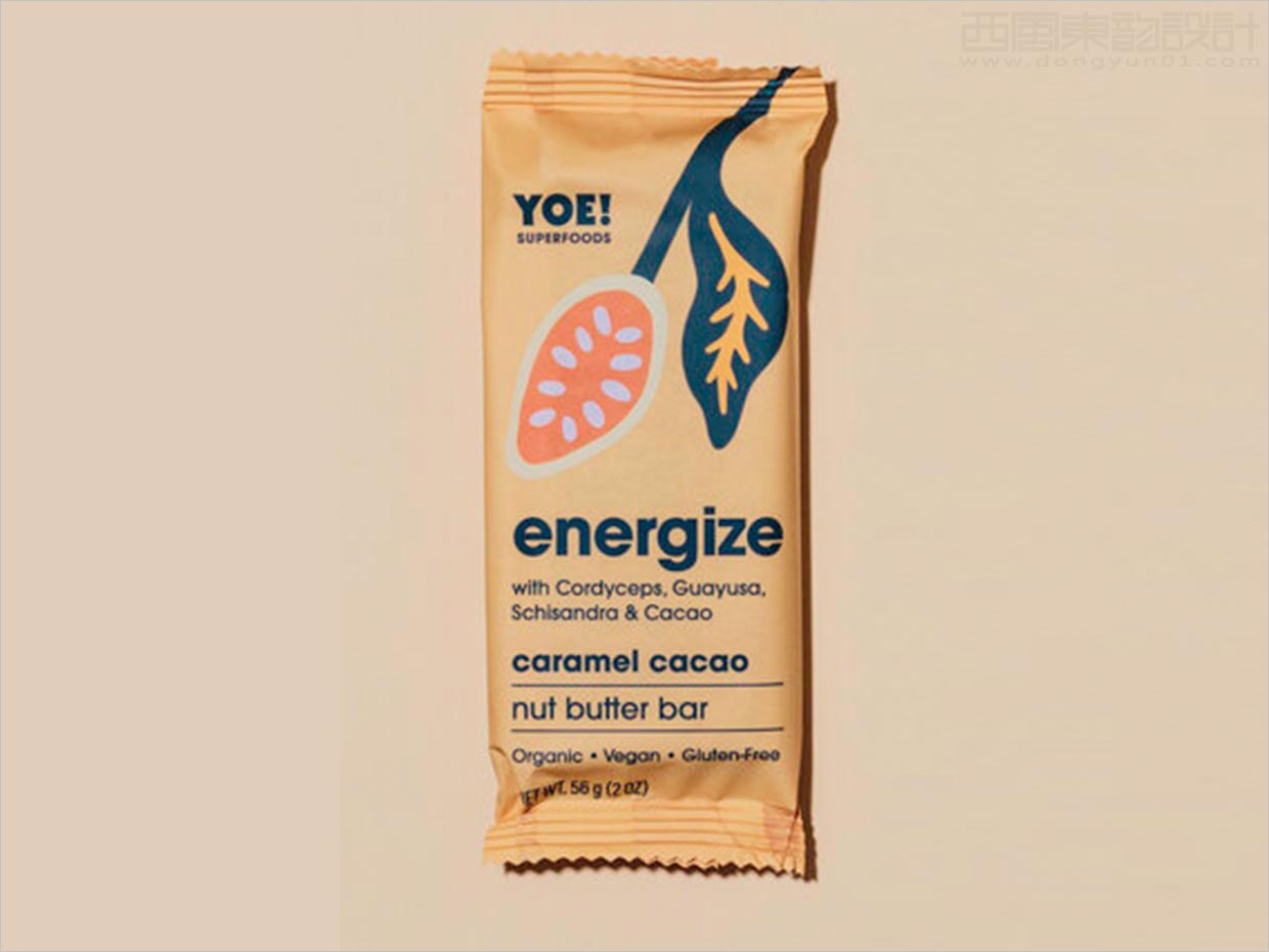 美國Yoe堅果代餐能量棒運(yùn)動營養(yǎng)食品包裝設(shè)計