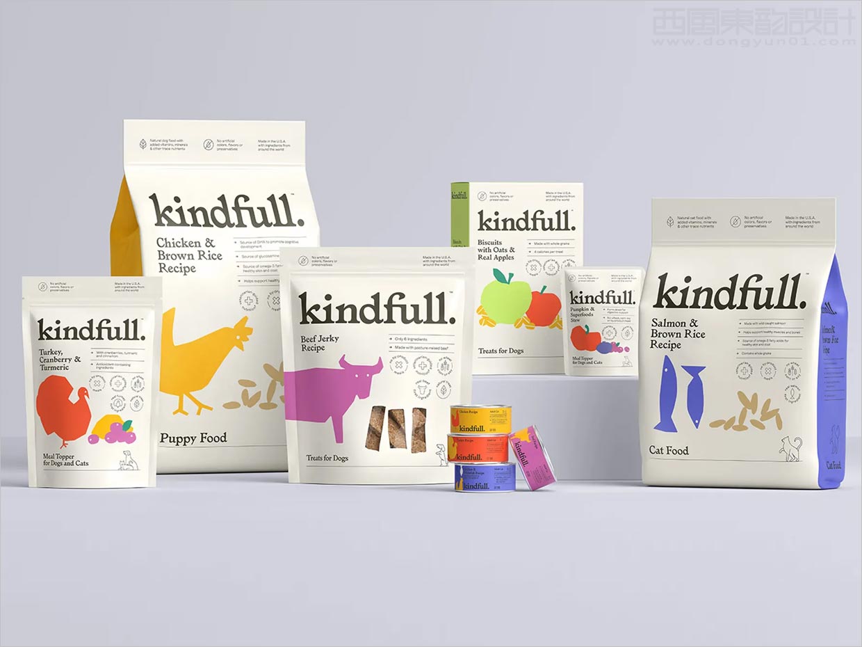 美國Kindfull狗糧貓糧寵物食品包裝設(shè)計(jì)之集合圖