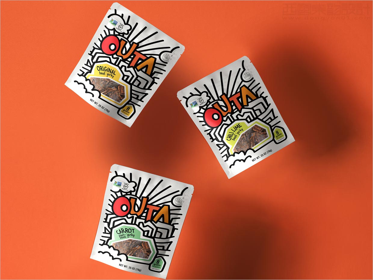 美國Outa青少年休閑零食包裝設(shè)計(jì)
