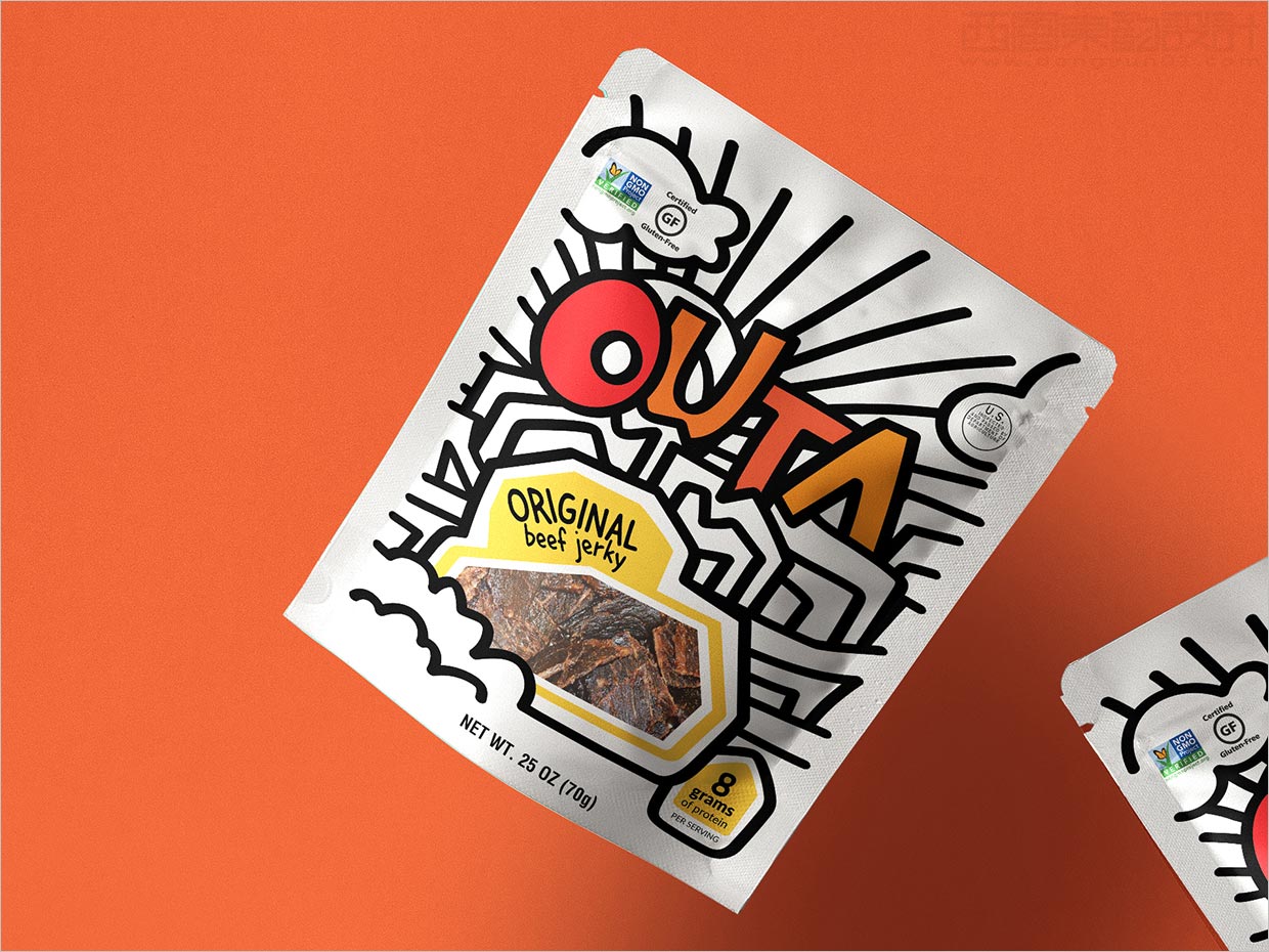 美國Outa青少年休閑零食包裝設(shè)計(jì)