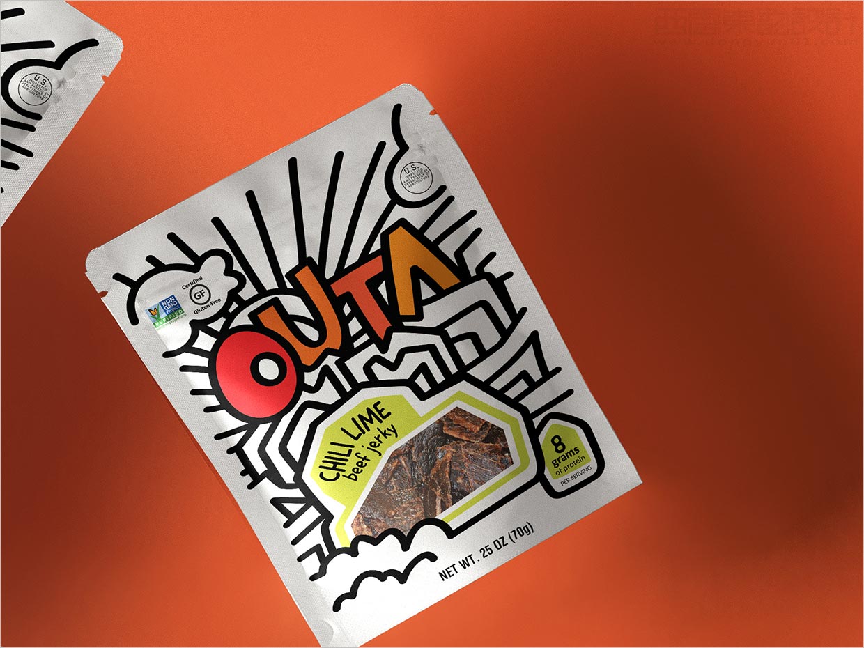 美國Outa青少年休閑零食包裝設(shè)計(jì)