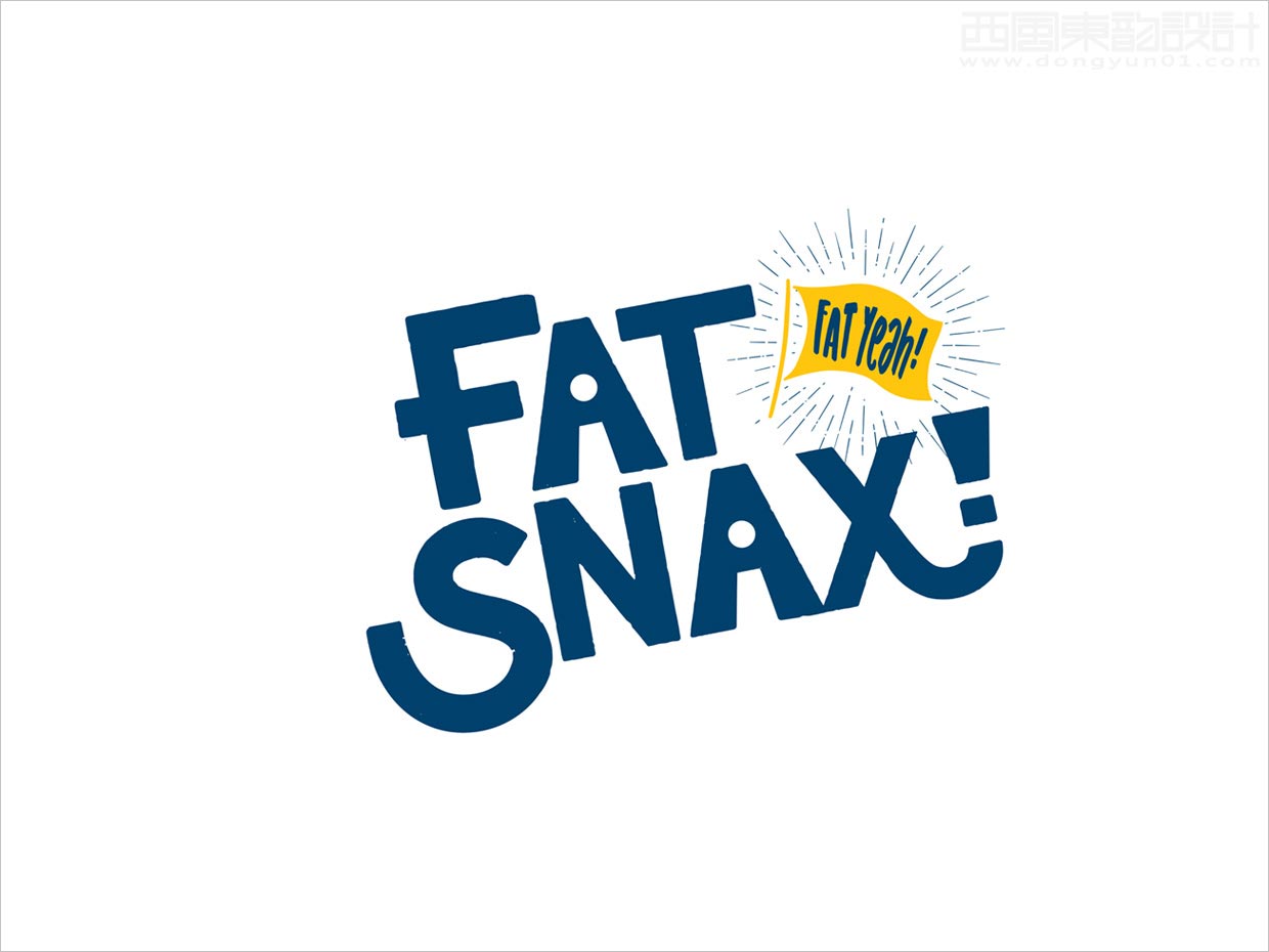 美國Fat Snax餅干快消食品logo設(shè)計(jì)