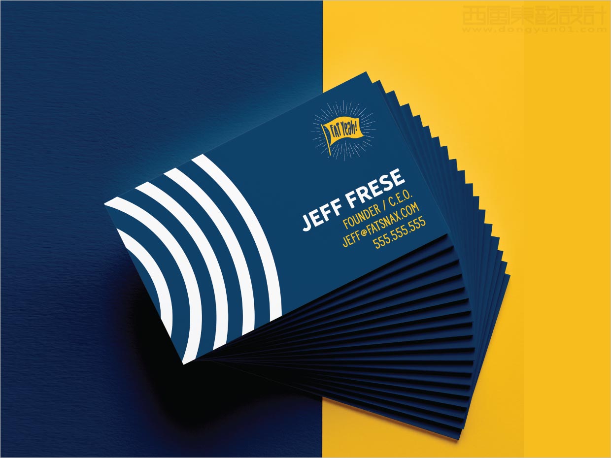 美國Fat Snax餅干快消食品名片設(shè)計(jì)