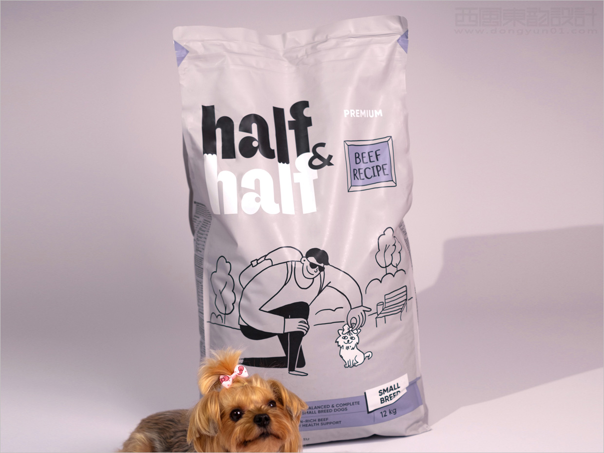 烏克蘭Half & Half寵物食品包裝袋設(shè)計之實物照片