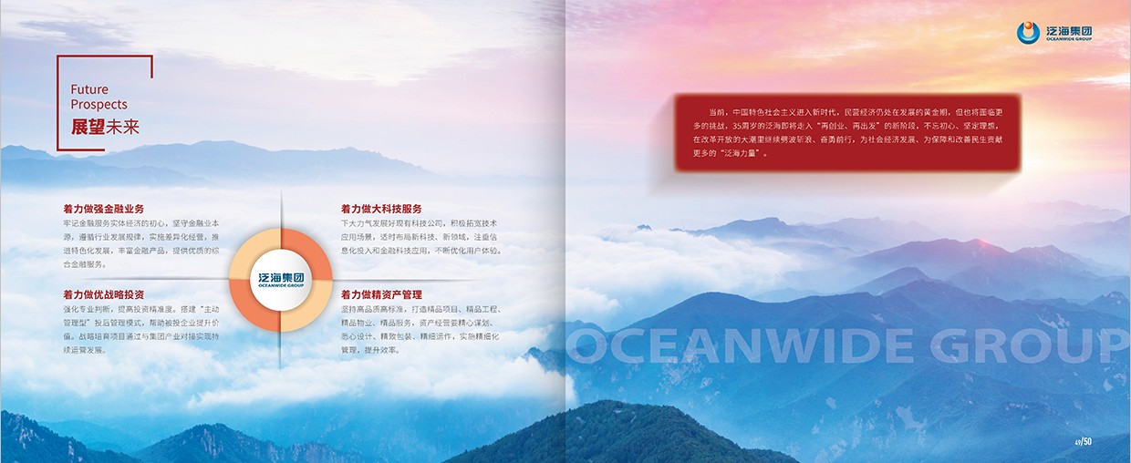 中國泛?？毓杉瘓F(tuán)35周年畫冊設(shè)計(jì)之展望未來內(nèi)頁設(shè)計(jì)