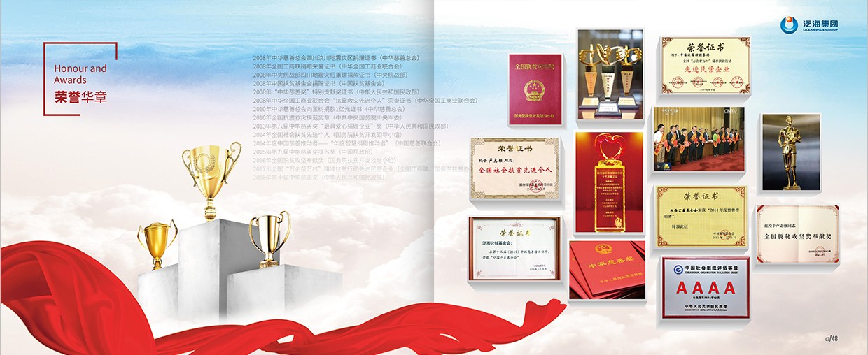 中國泛海控股集團(tuán)35周年畫冊設(shè)計(jì)之榮譽(yù)華章頁面設(shè)計(jì)