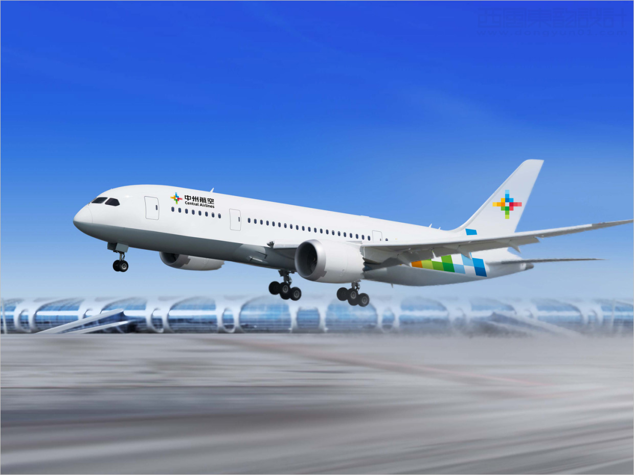 中州航空有限責任公司品牌形象vi升級設計之應用設計之飛機機身噴涂設計 中州航空有限責任公司品牌形象vi升級設計之應用設計之飛機機身噴涂設計
