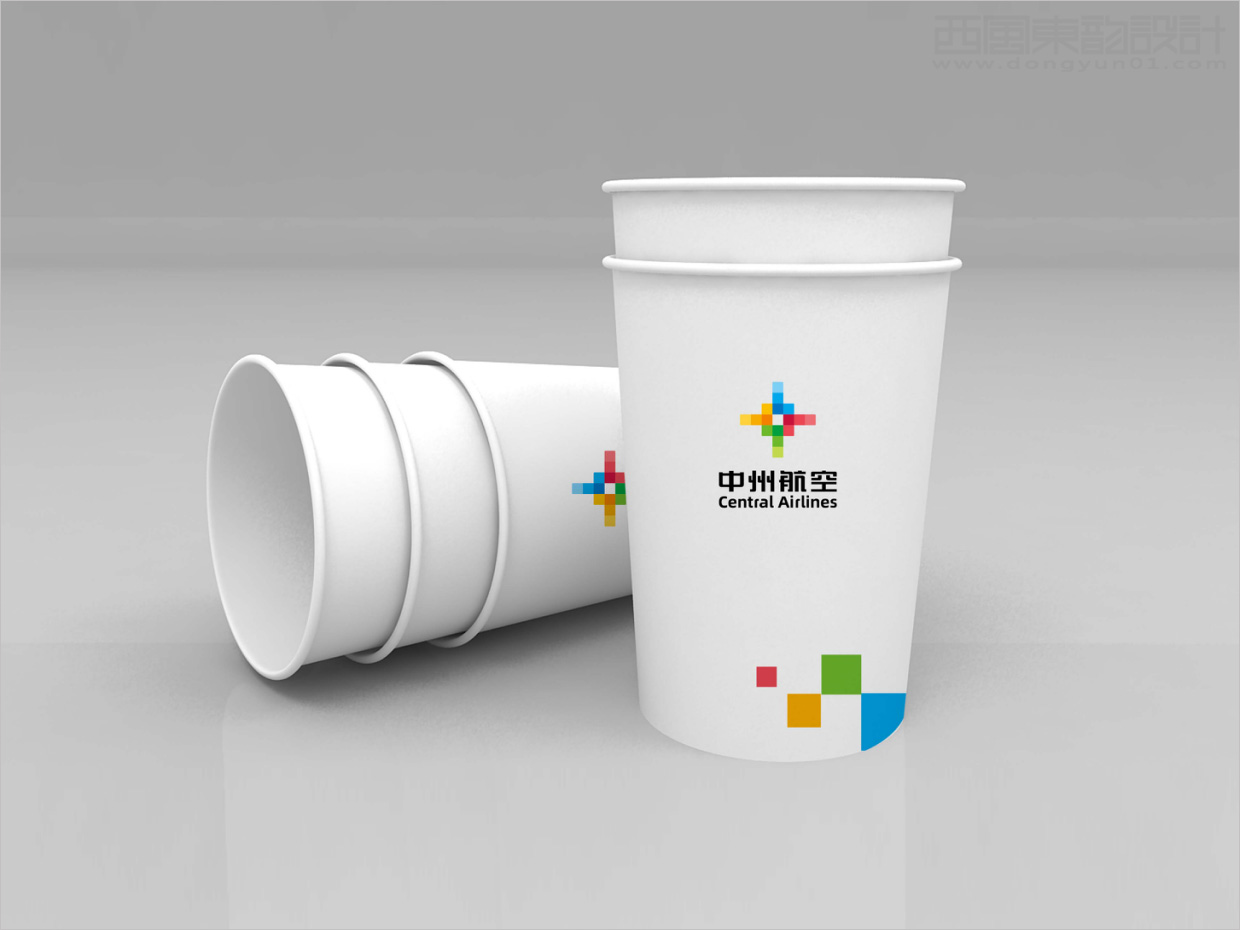 中州航空有限責任公司品牌形象vi升級設計之應用設計之紙杯設計 中州航空有限責任公司品牌形象vi升級設計之應用設計之紙杯設計